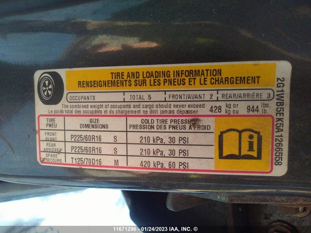 Chevrolet IMPALA LT 2010 2G1WB5EK5A1266558 Image 11