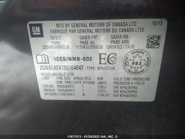 Chevrolet EQUINOX LS 2014 2GNALAEK7E6164847 Image 10