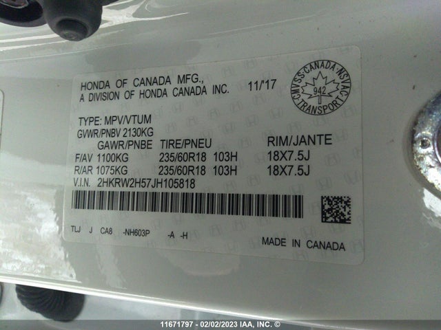 Honda CR-V EX 2018 2HKRW2H57JH105818 Image 9