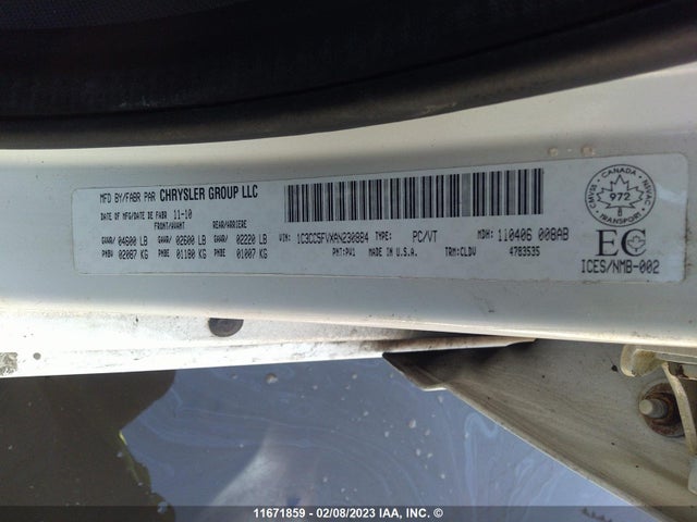 1C3CC5FVXAN230884 Chrysler Sebring Limited