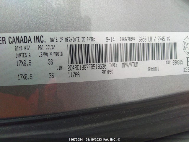 2C4RC1BG7FR519530 Chrysler Town & Country Touring