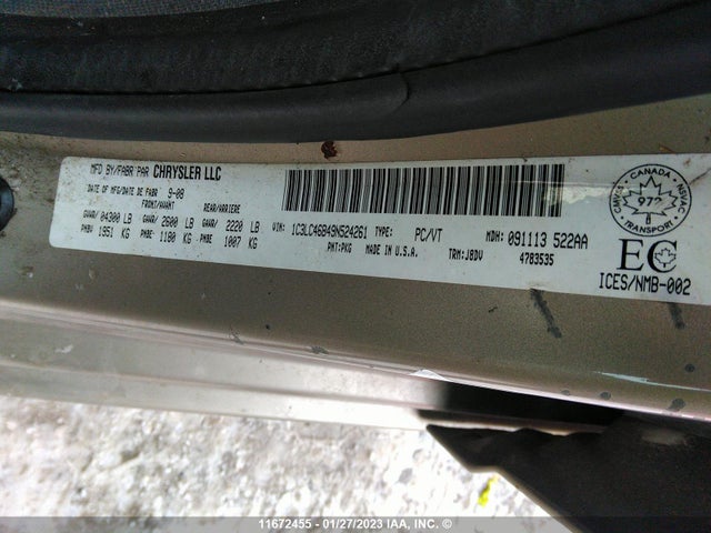 1C3LC46B49N524261 Chrysler SEBRING LX