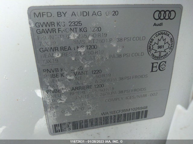 WA1EECF35M1025948 Audi Q3 Premium Plus S Line 45
