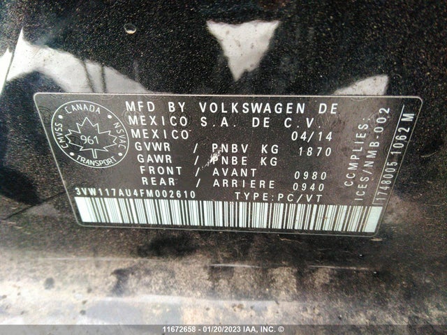 Volkswagen Golf 2015 3VW117AU4FM002610 Image 9