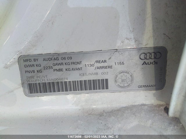 WAUFFCFL3AN004024 Audi A4 Premium Plus