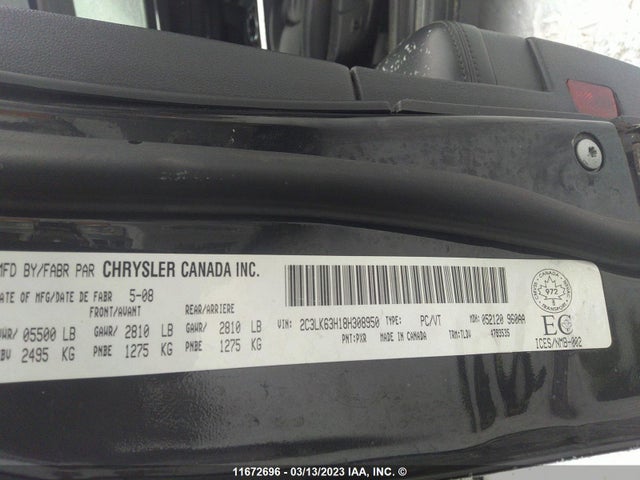 2C3LK63H18H308950 Chrysler 300C