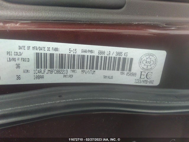 1C4RJFJM8FC882213 Jeep Grand Cherokee