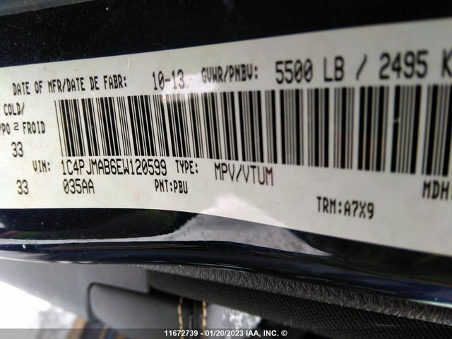 1C4PJMAB6EW120599 Jeep Cherokee Sport