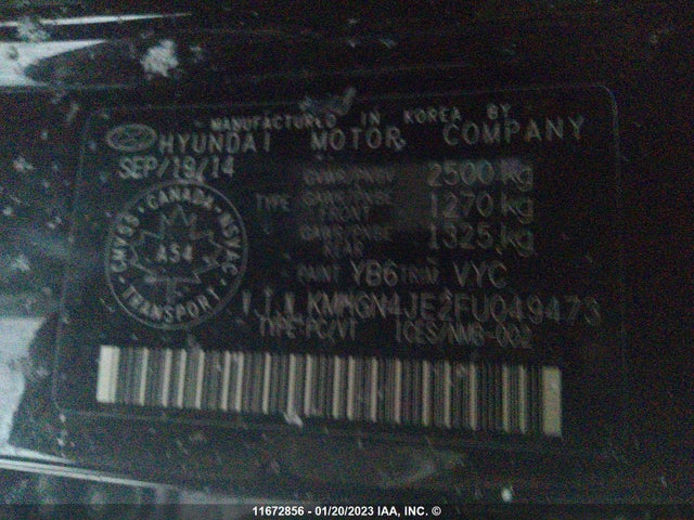 Hyundai Genesis 3.8l 2015 KMHGN4JE2FU049473 Image 10