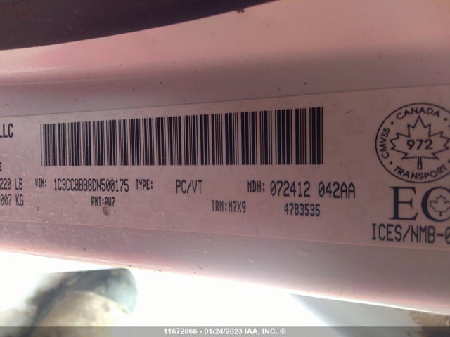 1C3CCBBB8DN500175 Chrysler 200 Touring