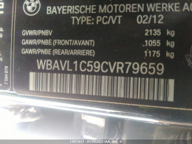 WBAVL1C59CVR79659 BMW X1 Xdrive28i