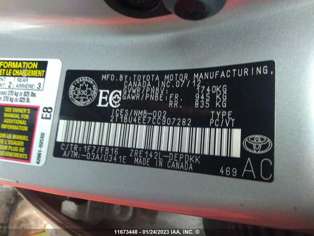 Toyota COROLLA 2012 2T1BU4EE7CC907282 Image 11