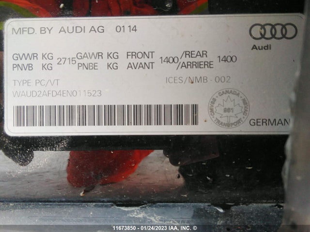 WAUD2AFD4EN011523 Audi S8 Quattro