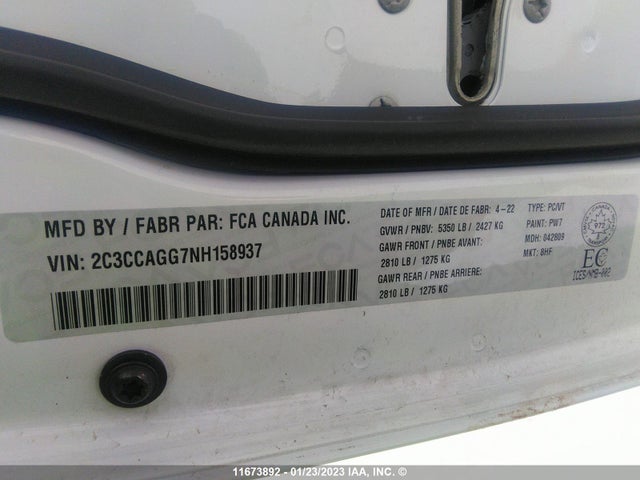 2C3CCAGG7NH158937 Chrysler 300 S
