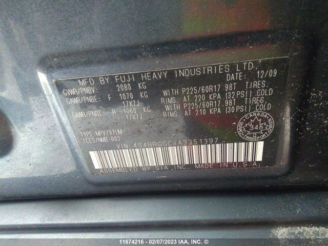 4S4BRGGC4A3351397 Subaru Outback 2.5i Sport