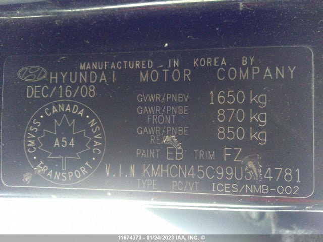 Hyundai ACCENT GLS 2009 KMHCN45C99U334781 Image 10