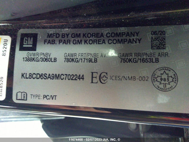 Chevrolet SPARK 1LT 2021 KL8CD6SA9MC702244 Image 9