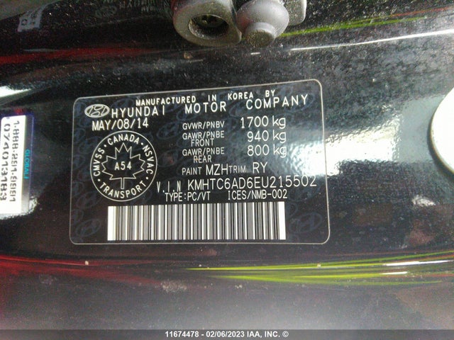 Hyundai Veloster 2014 KMHTC6AD6EU215502 Image 11
