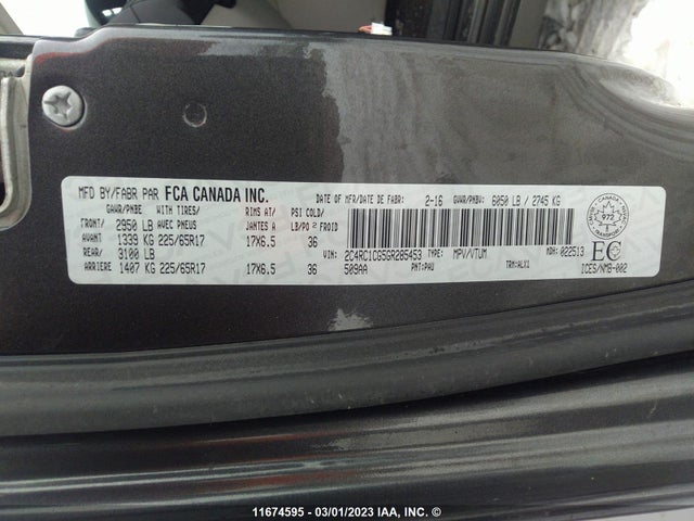 2C4RC1CG5GR285453 Chrysler Town & Country Touring L