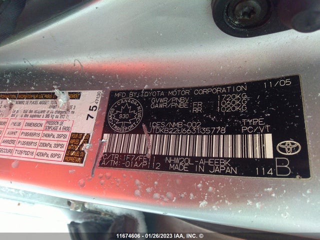 Toyota PRIUS 2006 JTDKB22U663135778 Image 10