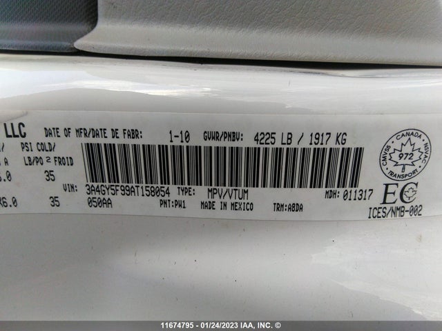3A4GY5F99AT158054 Chrysler Pt Cruiser