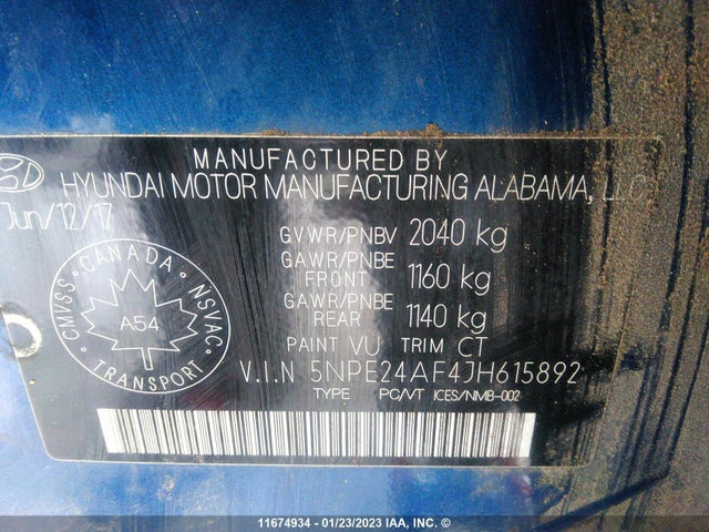 Hyundai SONATA SE 2018 5NPE24AF4JH615892 Image 11
