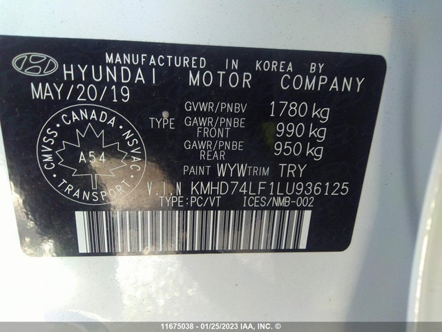 Hyundai ELANTRA SE 2020 KMHD74LF1LU936125 Image 10