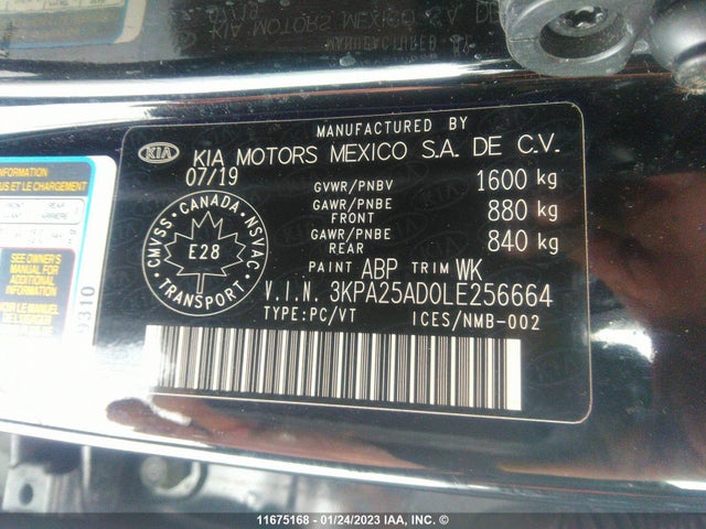 KIA RIO LX/S 2020 3KPA25AD0LE256664 Image 11