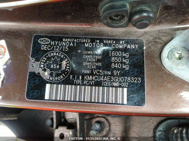 Hyundai ACCENT 2016 KMHCU4AE3GU078323 Image 9