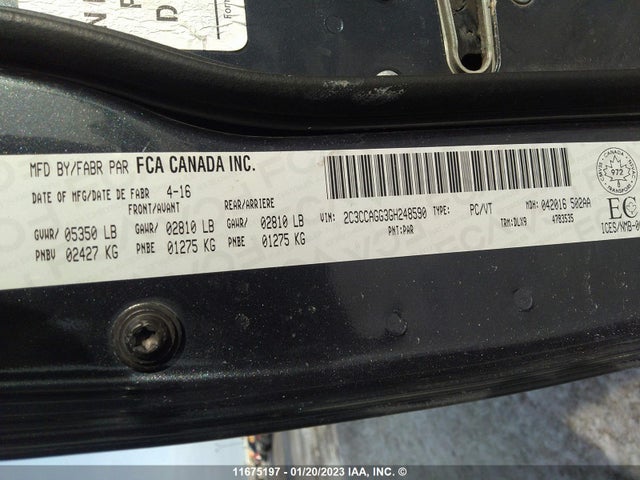 Chrysler 300 S 2016 2C3CCAGG3GH248590 Image 9