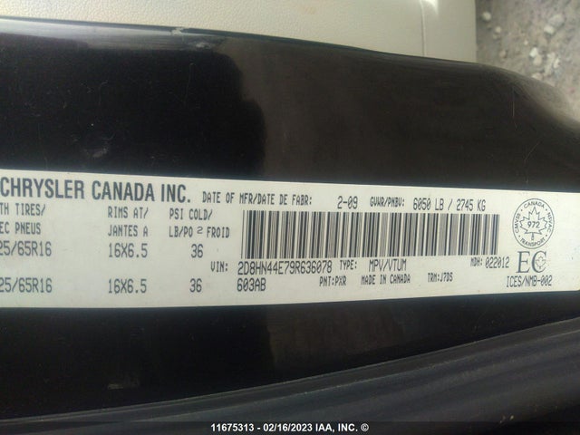 Dodge Grand Caravan Se 2009 2D8HN44E79R636078 Image 10