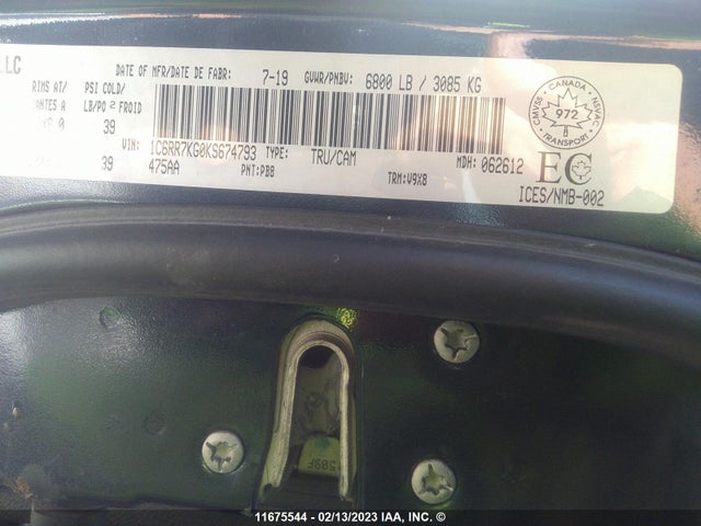 RAM 1500 Classic Tradesman 2019 1C6RR7KG0KS674793 Image 9
