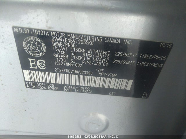 Toyota RAV4 LE 2017 2T3ZFREV1HW323396 Image 10