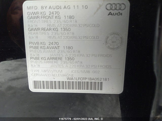 WA1LFCFP1BA052181 Audi Q5 Premium Plus