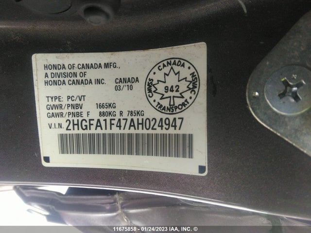 Honda Civic Dx-g 2010 2HGFA1F47AH024947 Image 11