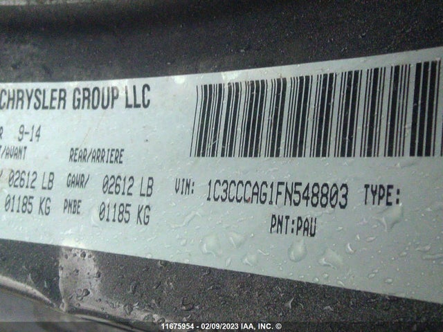 1C3CCCAG1FN548803 Chrysler 200 Limited