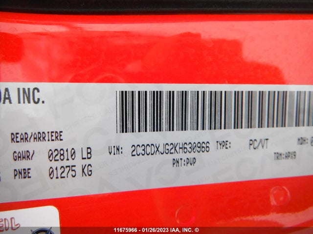 Dodge Charger 2019 2C3CDXJG2KH630966 Image 9
