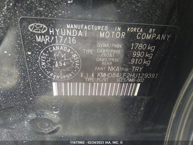 Hyundai ELANTRA 2017 KMHD84LF2HU129391 Image 10