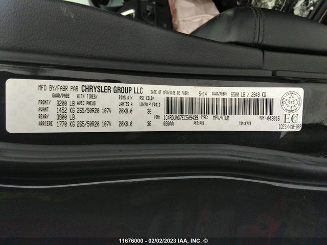 Dodge Durango Sxt 2014 1C4RDJAG7EC509439 Image 9