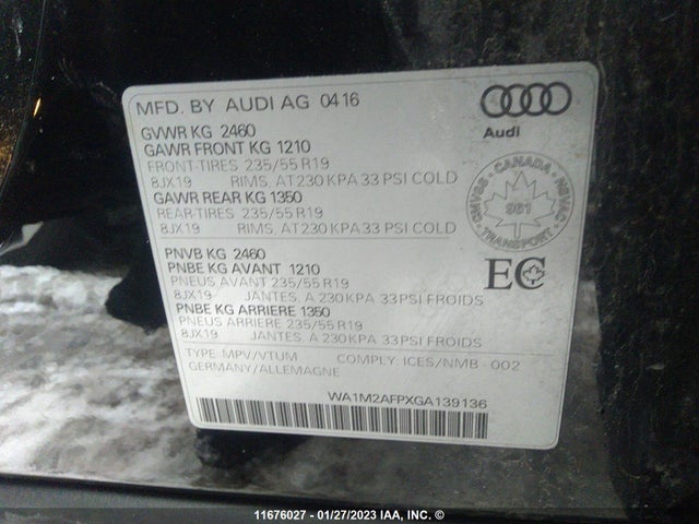 WA1M2AFPXGA139136 Audi Q5 Progressiv/s-line