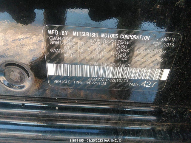 JA4AZ2A37JZ610273 Mitsubishi Outlander Es