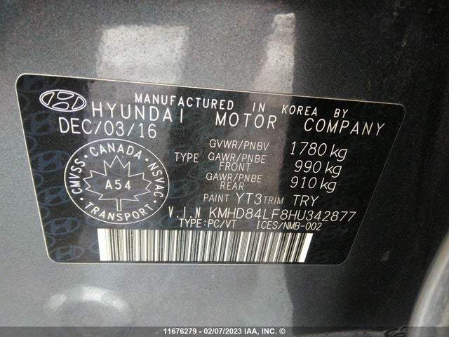 Hyundai Elantra 2017 KMHD84LF8HU342877 Image 9