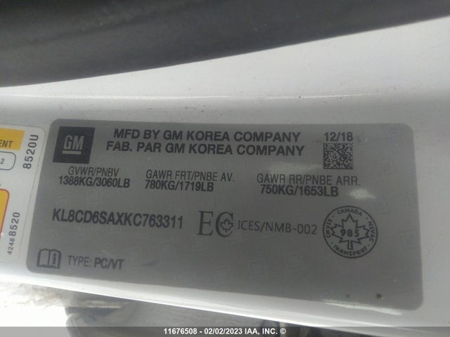 Chevrolet SPARK 1LT 2019 KL8CD6SAXKC763311 Image 9