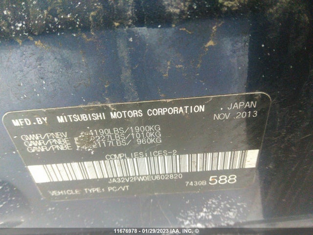 JA32V2FW0EU602820 Mitsubishi Lancer Se