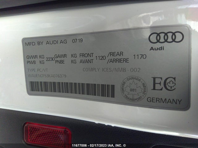 WAUENCF53KA076379 Audi A5 Premium Plus S-line