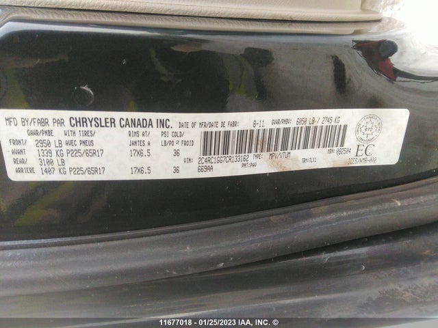 2C4RC1GG7CR133162 Chrysler Town & Country Limited