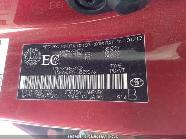 Toyota COROLLA IM 2017 JTNKARJE5HJ539073 Image 10