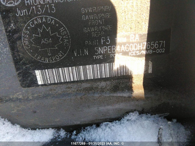 Hyundai SONATA GLS 2013 5NPEB4AC0DH765671 Image 10