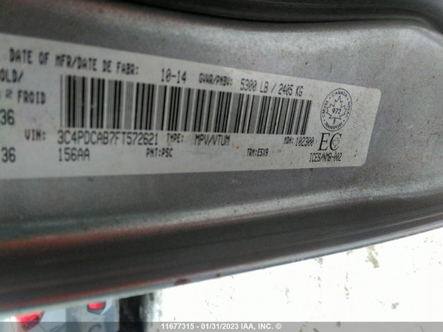 Dodge JOURNEY SE 2015 3C4PDCAB7FT572621 Image 11