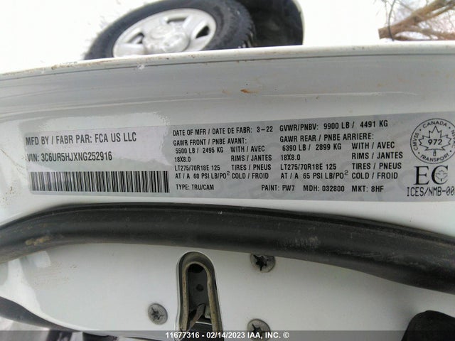 RAM 2500 2022 3C6UR5HJXNG252916 Image 29